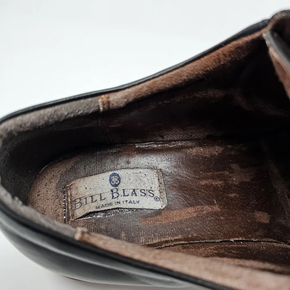 Bill Blass Black Leather Oxford Mens Size 11 Shoes‎ Lace Up